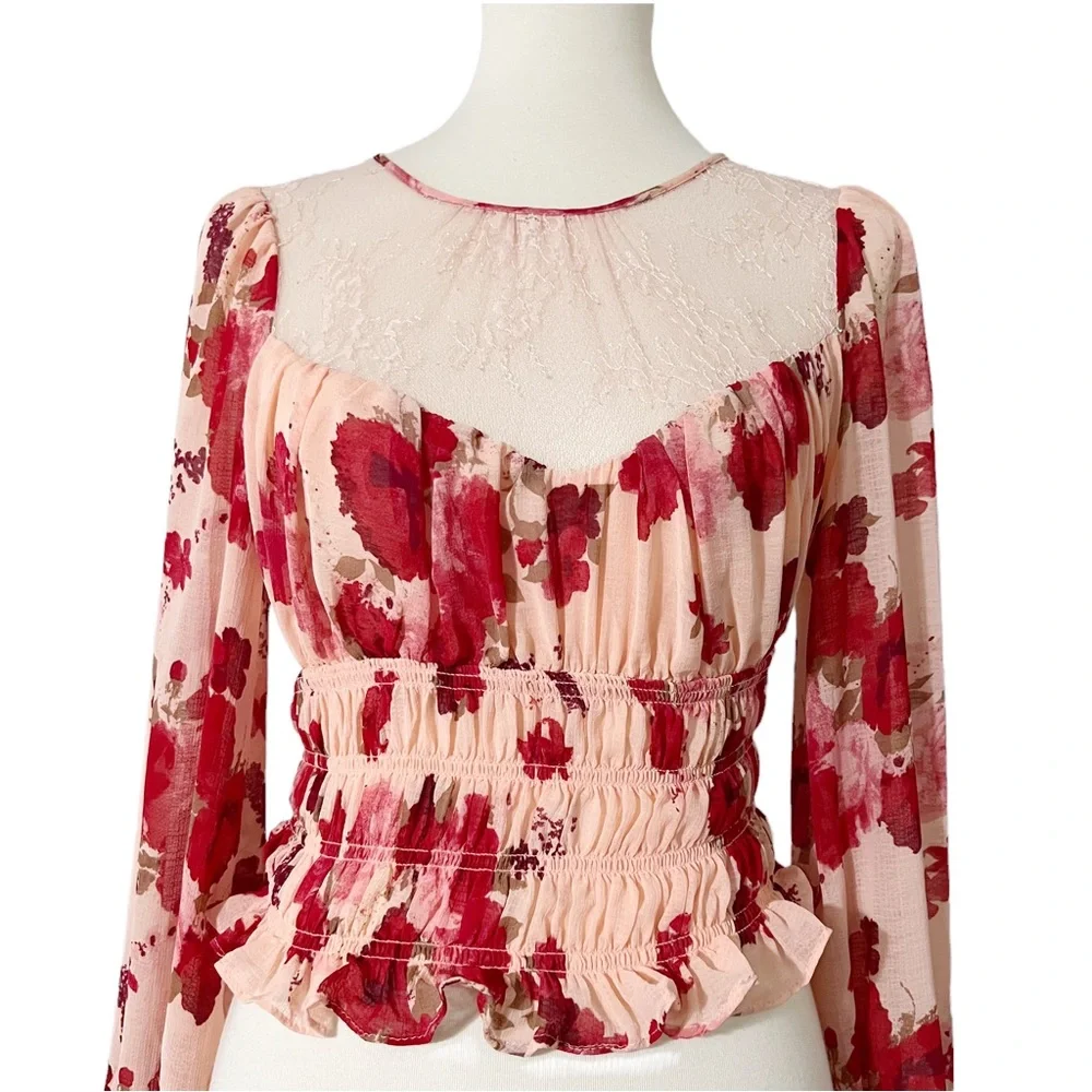 Free People Daphne Blouse in Romantic‎ Combo